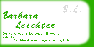 barbara leichter business card